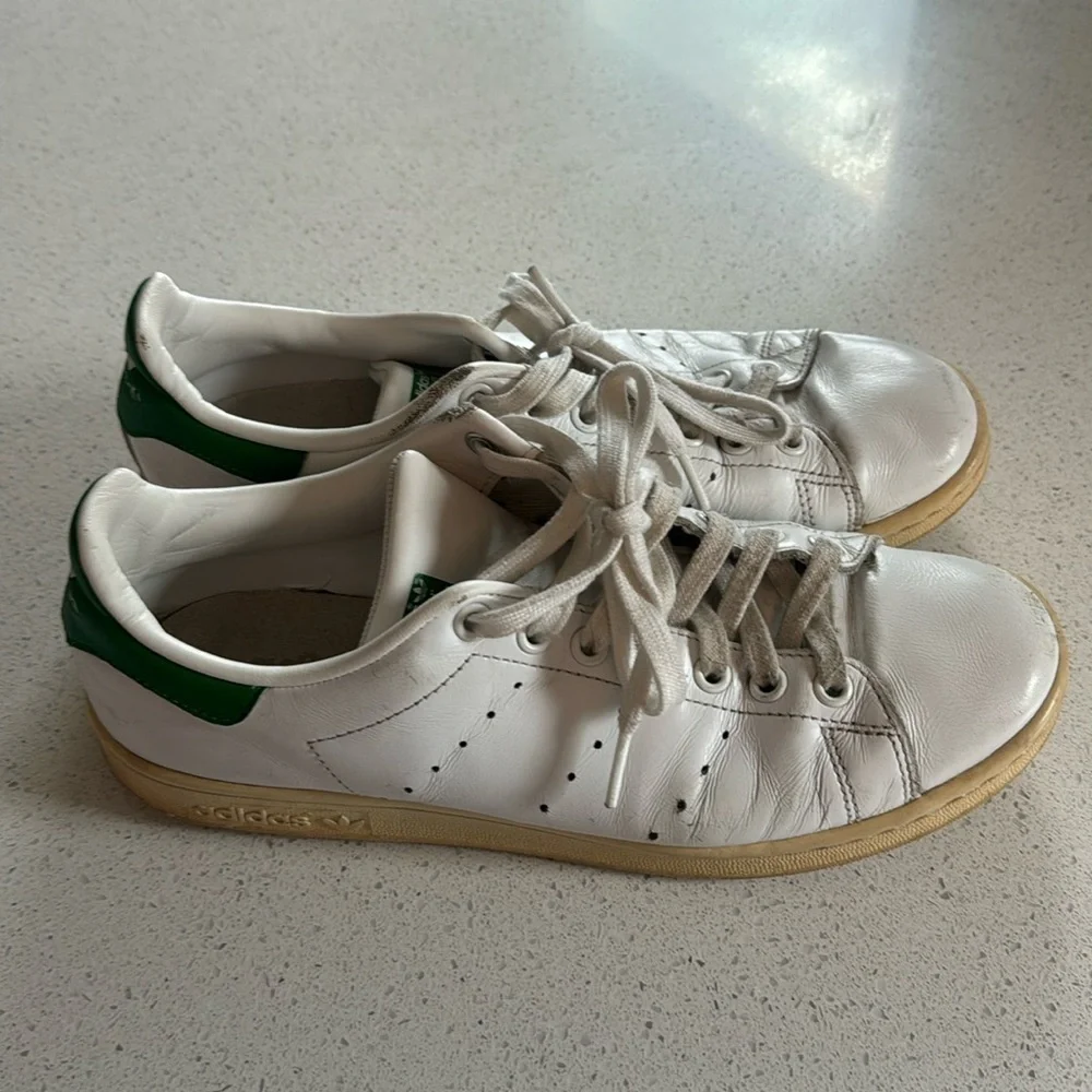 🍍 Stan Smith adidas tennis shoe white and green US size 8.5🍍